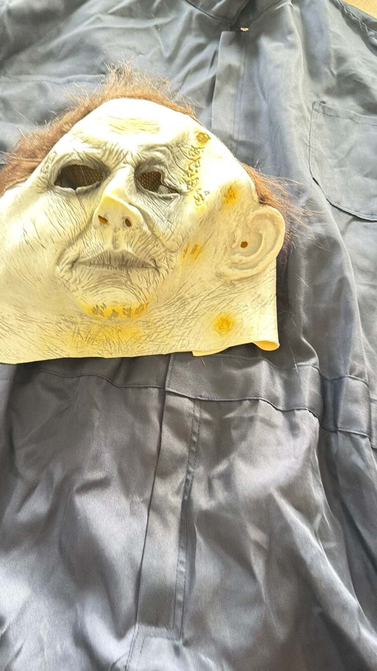 Michael Myers Mask Light Up Eyes Costume Coveralls And Mask Halloween